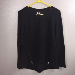 NWOT H by Bordeaux pullover zipper detail sweater